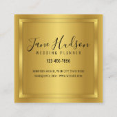 エレガント ゴールド ミニマル 編集可能 3.5x2.5 名刺 (裏面)