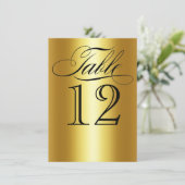 エレガント ゴールド メタリック テーブル ナンバー グラム ブリング 招待状 (スタンド正面)