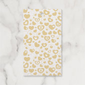 エレガント ゴールド ラブ ハート ギフトタグ (裏面)