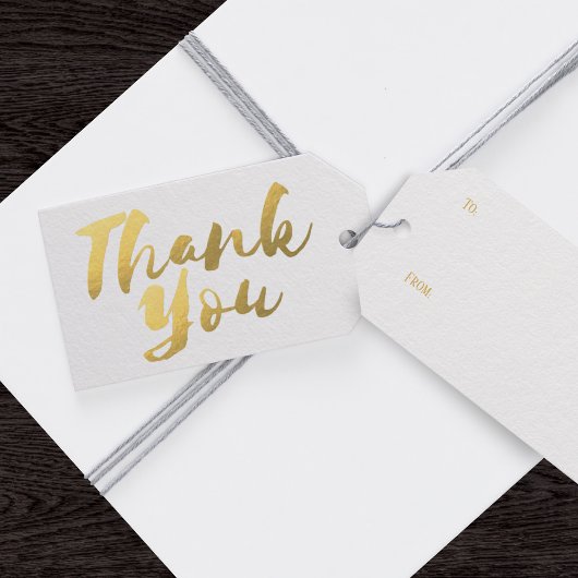 エレガント ゴールド 偽箔 サンクス ギフトタグ