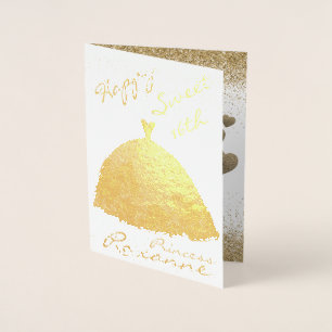 エレガント ゴールド 名入れ 16歳の誕生日 箔カード