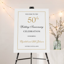 エレガント ゴールド 50周年 結婚記念日 ウェルカム