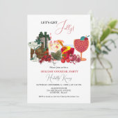 エレガント&シックなクリスマスカクテルパーティー 招待状 (スタンド正面)