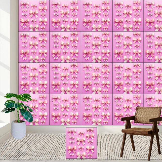 エレガント&シックなピンクの水彩弓パターン 壁紙 (クリエイターアップロード済み)