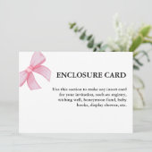 エレガント&シックなピンクボウ赤面リボンエンクロージャ 招待状 (スタンド正面)