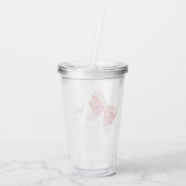 エレガント&シックなピンクボーガールベビーシャワー アクリルタンブラー (裏面)