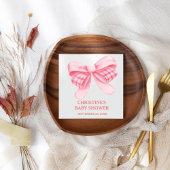 エレガント&シックなピンクボーガールベビーシャワー スタンダードカクテルナプキン