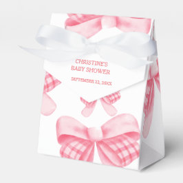 エレガント&シックなピンクボーガールベビーシャワー フェイバーボックス