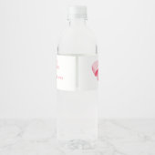 エレガント&シックなピンクボーガールベビーシャワー ペットボトルラベル (裏面)