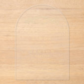 エレガント&シックなボタニカルクレストモノグラ結婚ムの アクリル招待状 (正面)