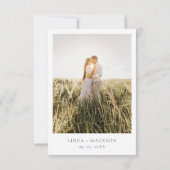 エレガント&シックなボタニカルクレストモノグラ結婚ムの セーブザデート (裏面)