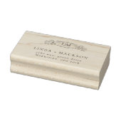 エレガント&シックなボタニカルクレストモノグラ結婚ムの ラバースタンプ (スタンプ)