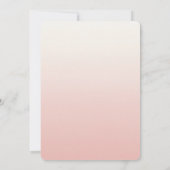 エレガント，シックな花，ハート 招待状 (裏面)