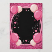 エレガント＆シックな "リトルレディ" ベビーシャワー招待状 招待状 (裏面)