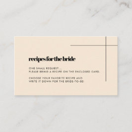 エレガント&シックブライダルシャワーレシピリクエストカード エンクロージャーカード