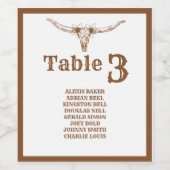 エレガント&シックボホウエスタンカウボーイネーム結婚ズ ワインラベル (シングルラベル)