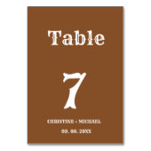 エレガント&シックボホウエスタンカウボーイ結婚ズ テーブルナンバー (正面)