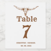 エレガント&シックボホウエスタンカウボーイ結婚ズ ワインラベル (シングルラベル)