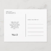 エレガント&シック卒業写真 ポストカード (裏面)