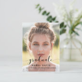 エレガント&シック卒業写真 ポストカード (スタンド正面)