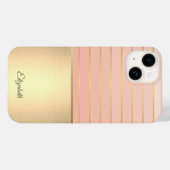エレガント シック ゴールド ストライプ Case-Mate iPhoneケース (裏面 (横))