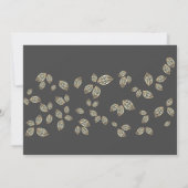 エレガント シック ゴールド リーフ RSVP カード (裏面)