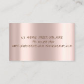 エレガント、シック、シンプルなストライプの白い蓮 名刺 (裏面)