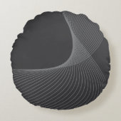エレガント,シック,シンプルグラフィックモダンパターンアート ラウンドクッション (正面)