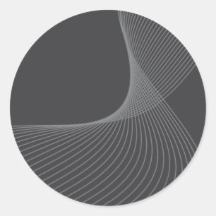 エレガント,シック,シンプルグラフィックモダンパターンアート ラウンドシール