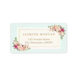 エレガント シック パステル ウォーターカラー フラワー ブティック ラベル