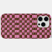 エレガント シック ブラウン プリント & 熊柄 Case-Mate iPhoneケース (裏面 (横))