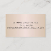 エレガント，シック，レース，女子シルエット 名刺 (裏面)