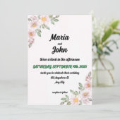 エレガント シック ロマンティック ミニマル クラシック ピンク 招待状 (スタンド正面)