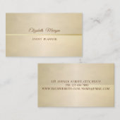 エレガント，シック，ヴィンテージ,シンプル 名刺 (正面/裏面)