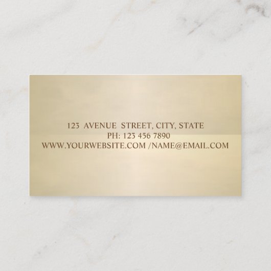 エレガント,シック,ヴィンテージ,シンプル 名刺 (裏面)