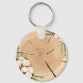 エレガント&シッ素朴クの木の日付を保存 キーホルダー (裏面)