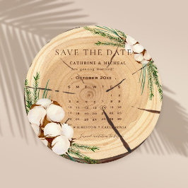 エレガント&シッ素朴クの木の日付を保存 招待状