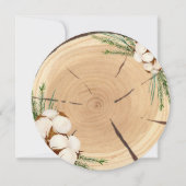 エレガント&シッ素朴クの木の日付を保存 招待状 (裏面)