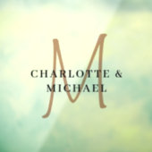 エレガント、シムペル結婚、s、モノグラム名 ウィンドウサイン (シート3)