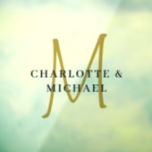 エレガント、シムペル結婚、s、モノグラム名 ウィンドウサイン (シート3)