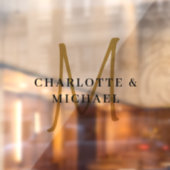 エレガント、シムペル結婚、s、モノグラム名 ウィンドウサイン (シート2)