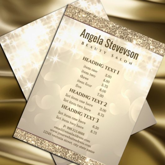 エレガント シャイニー グリッター ゴールド フライヤー