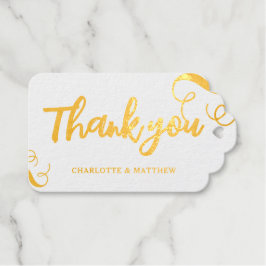 エレガント シャイニー ゴールド ウェディング ギフトタグ