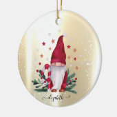 エレガント シャイニー、フェイク ゴールド、リース ジョイ セラミックオーナメント (左)