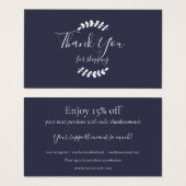 エレガント ショッピング割引カード お礼 (正面&裏面)