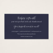 エレガント ショッピング割引カード お礼 (裏面)