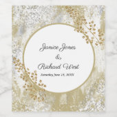 エレガント シルバー ゴールド フレーム オーダーメイド ワインラベル (シングルラベル)