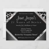 エレガント シルバー デザイン 25周年 招待状 (裏面)