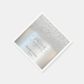 エレガント シルバー ボケ ありがとう カード スタンダードカクテルナプキン (角)
