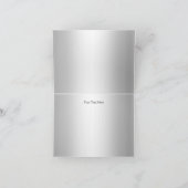 エレガント シルバー ローズ & ダイヤモンド 御礼カード サンキューカード (内部)